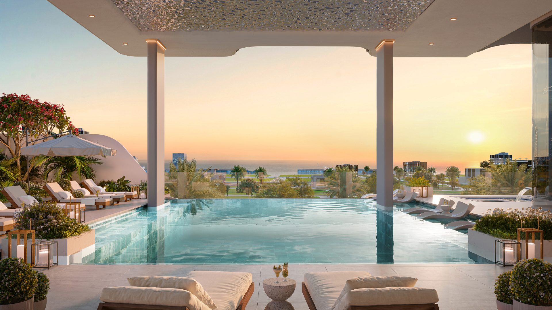 Infinity pool with sea view